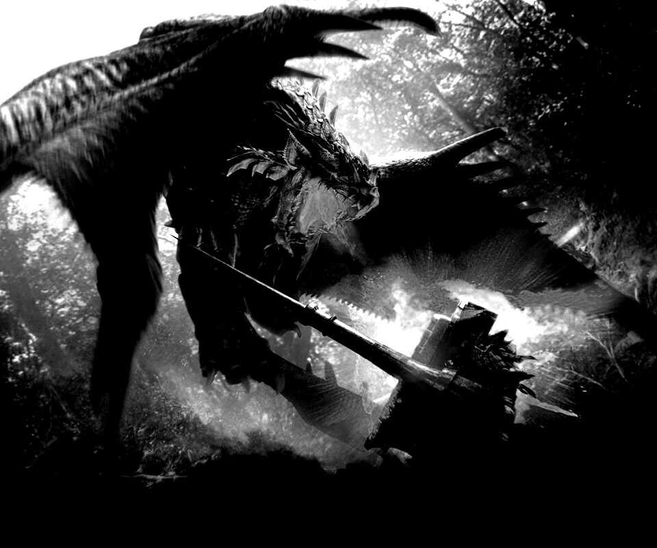 Атакующий дракон обои