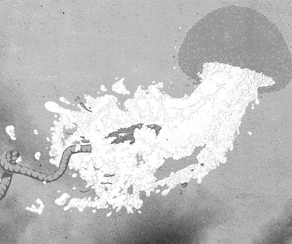 Розовая медуза обои