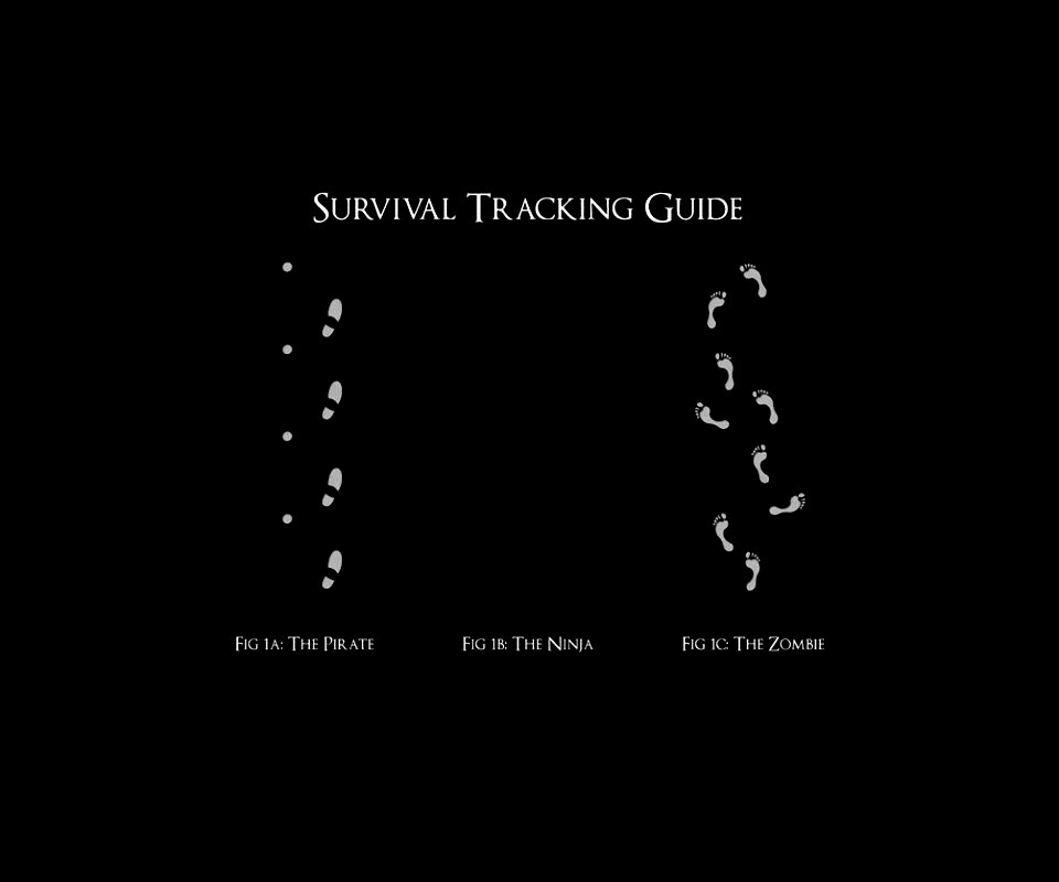 Следы: Пират, Ниндзя, Зомби обои