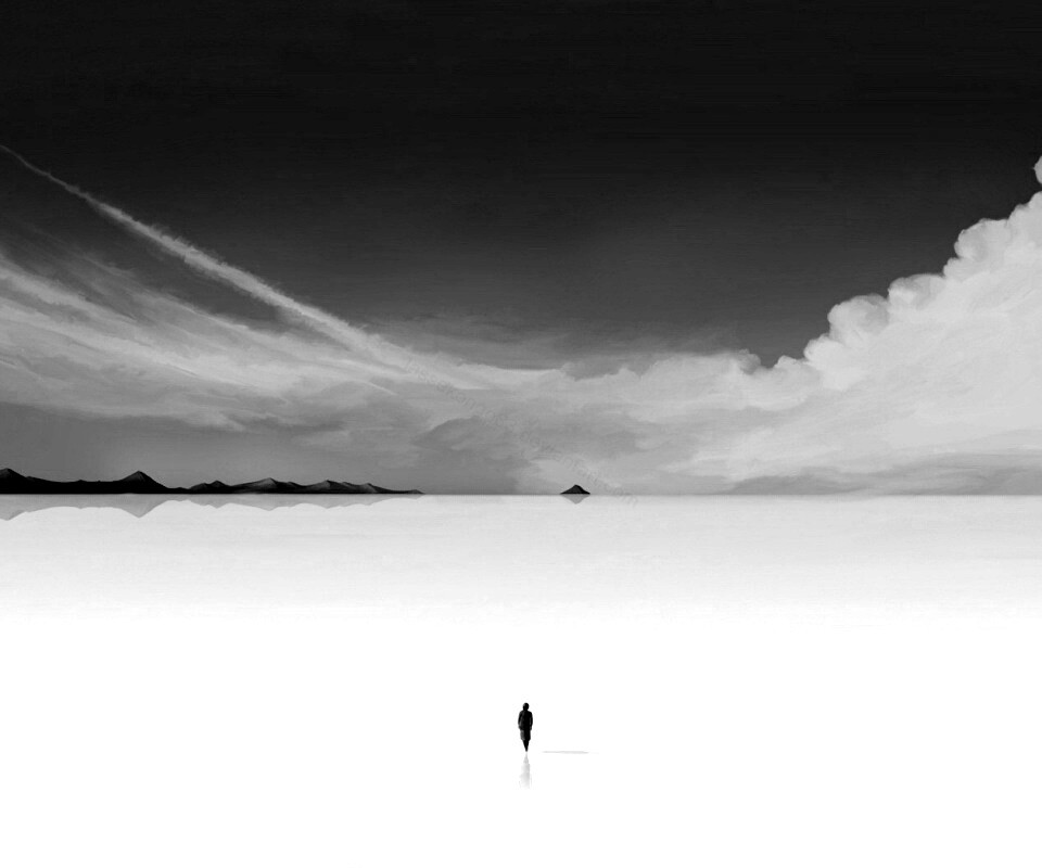 Человек и пустошь обои