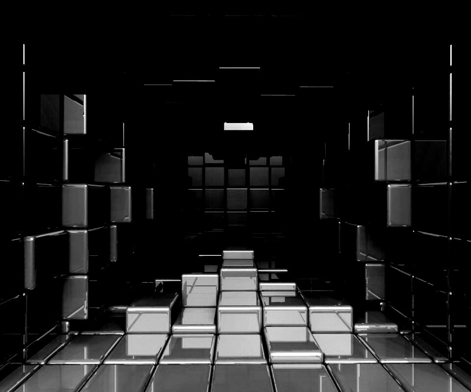 Комната из кубов обои