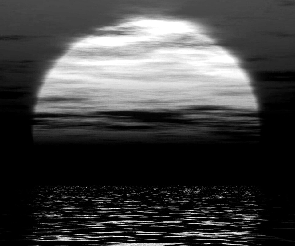 Закат над морской гладью обои