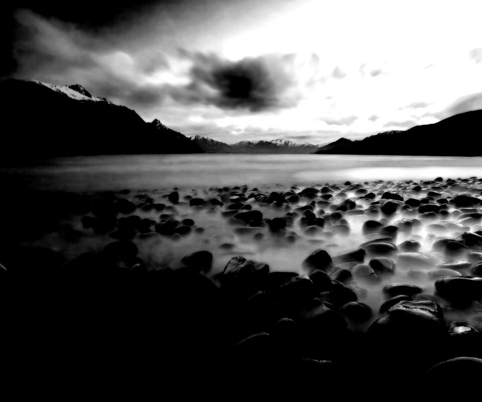 Озеро в тумане обои