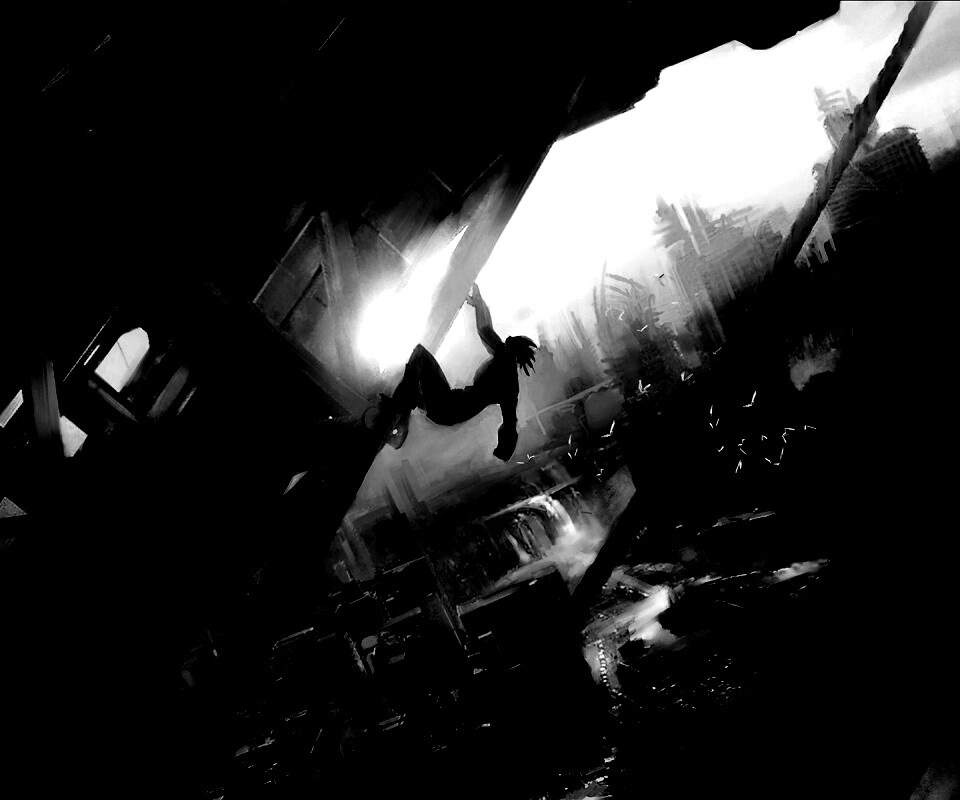 Мутант в постапокалиптическом городе обои