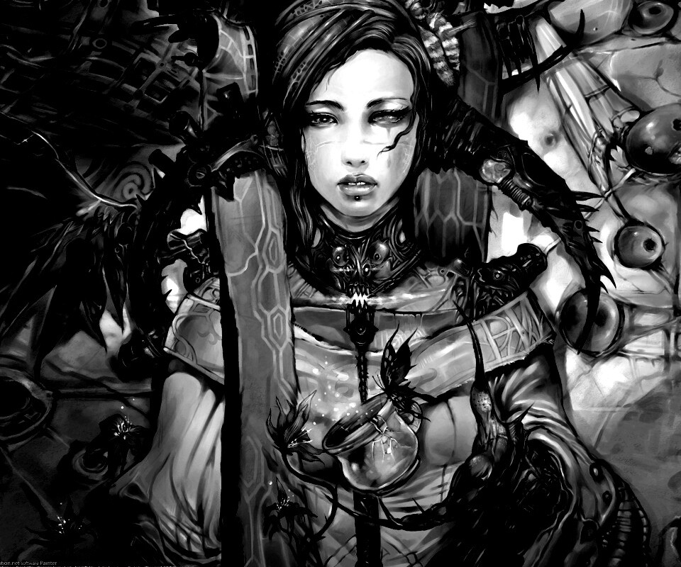 Странная девушка обои