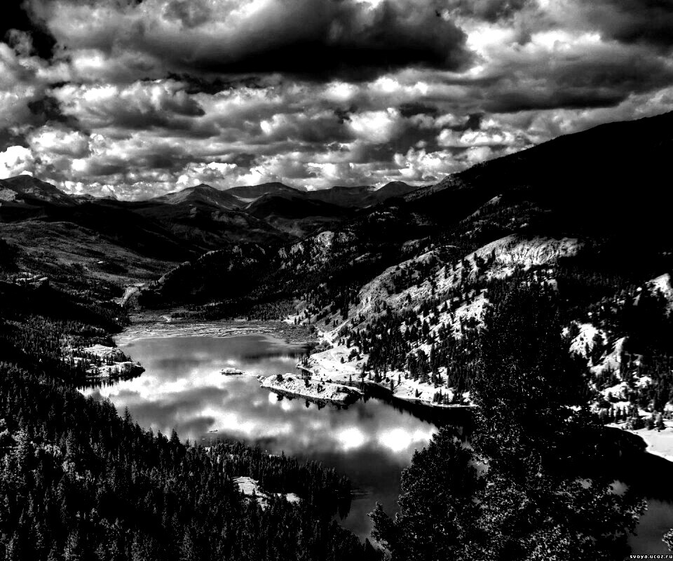 Горное озеро обои