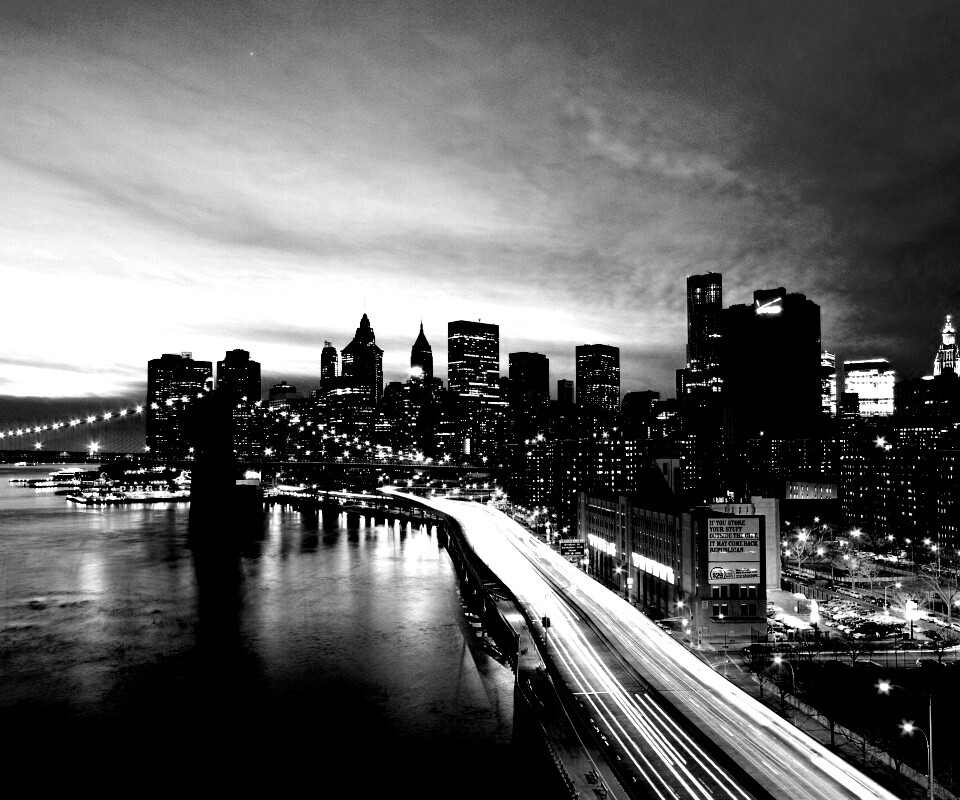 Город светит окнами в ночи обои