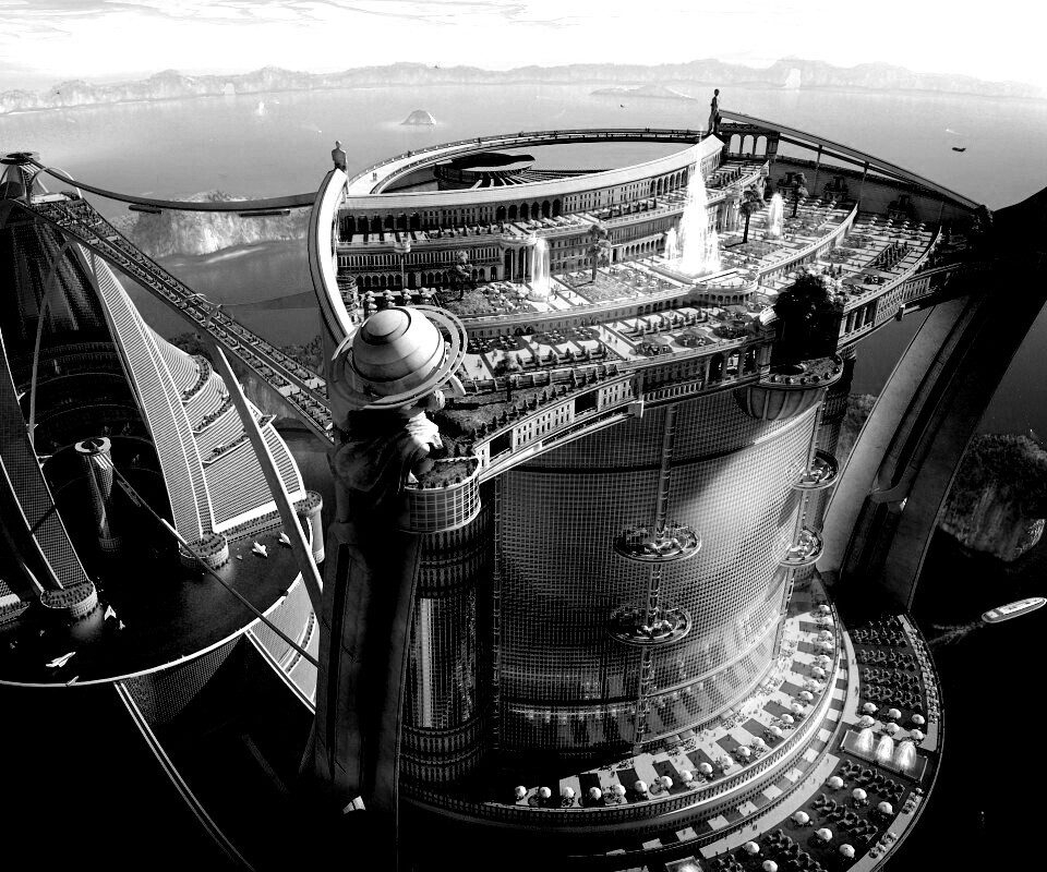 Город будущего обои