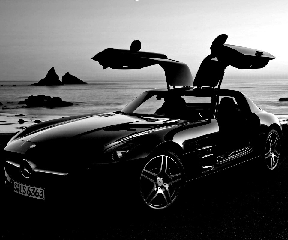 Мерседес на побережье обои