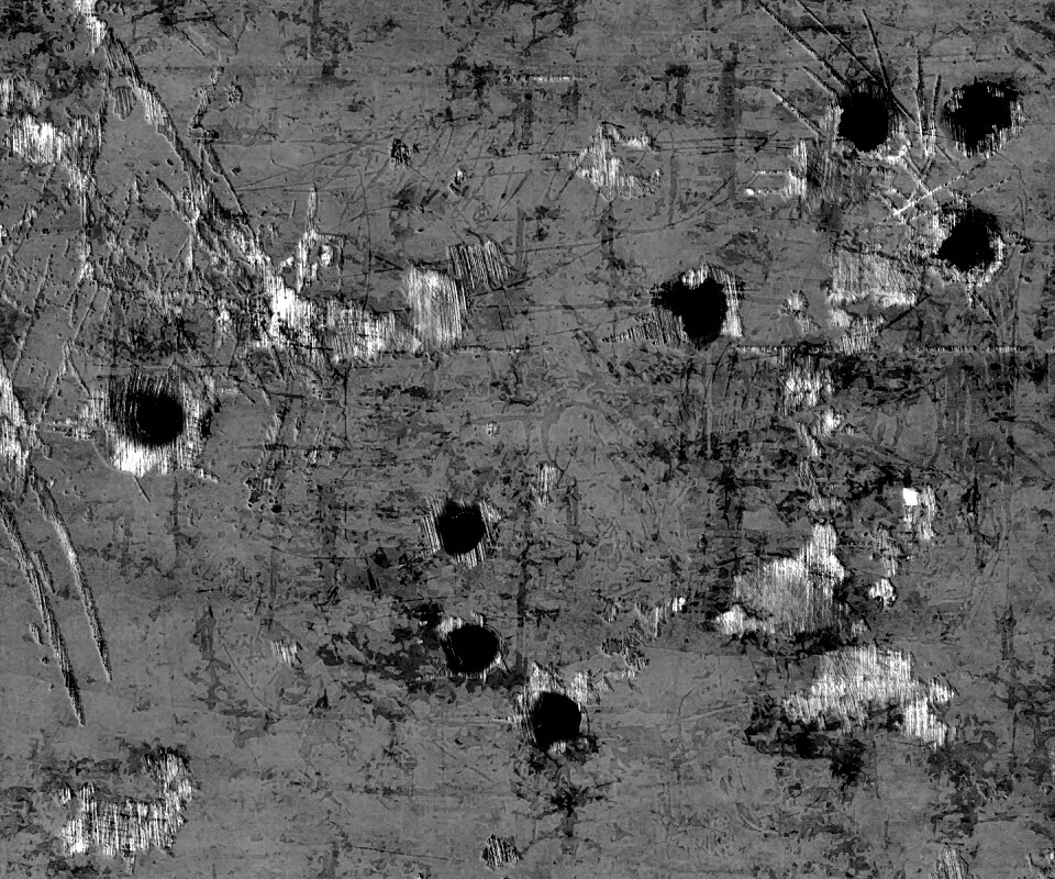 Пулевые отверстия в желтом листе обои