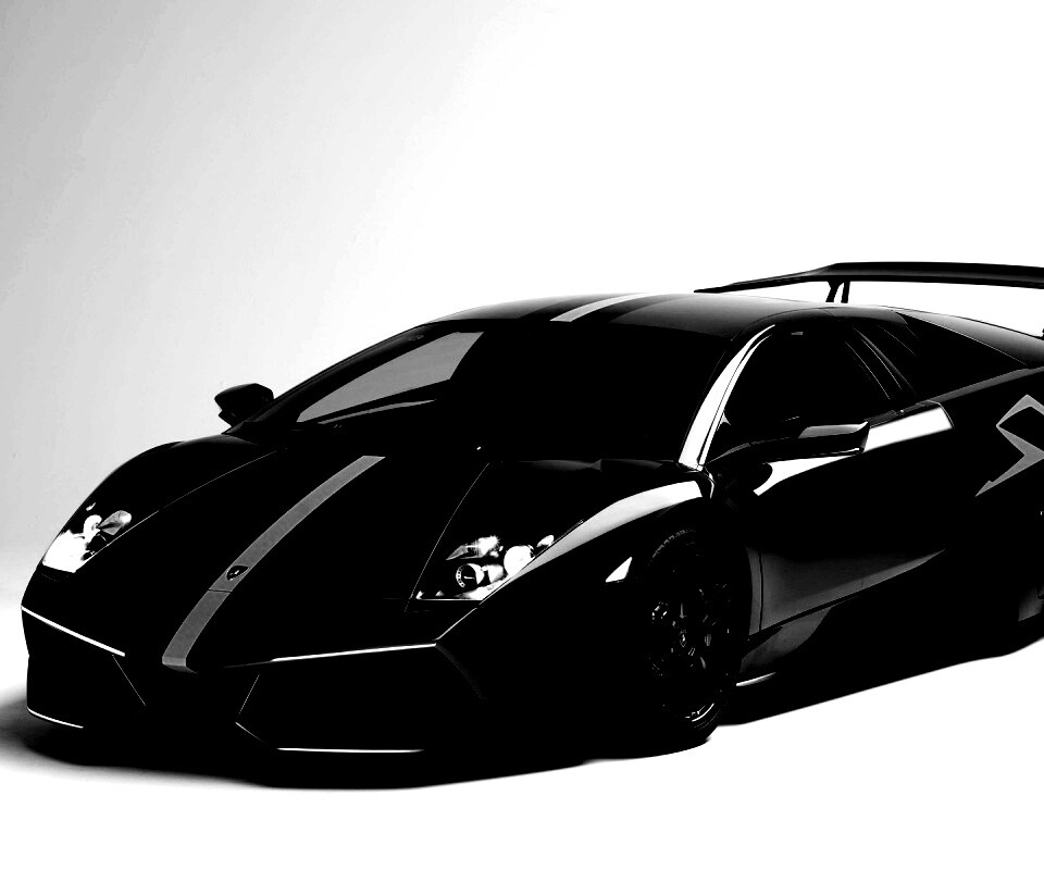 Черная Ламборджини обои