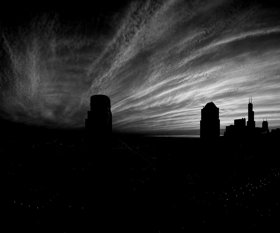 Сумерки в городе обои