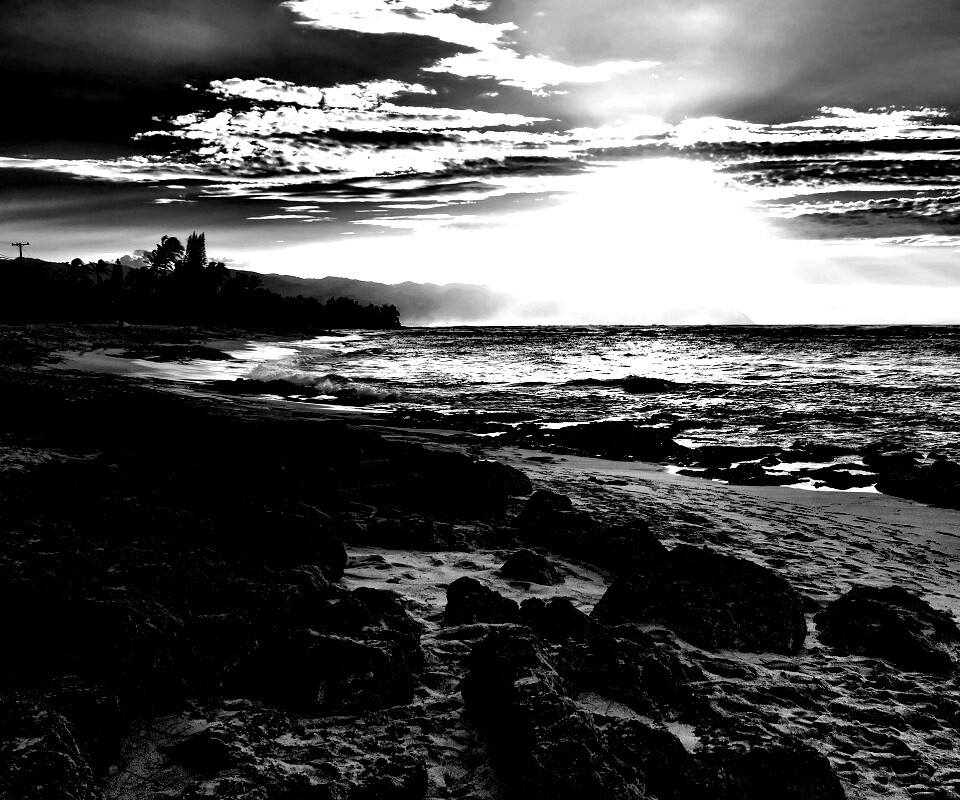 Закат на море обои