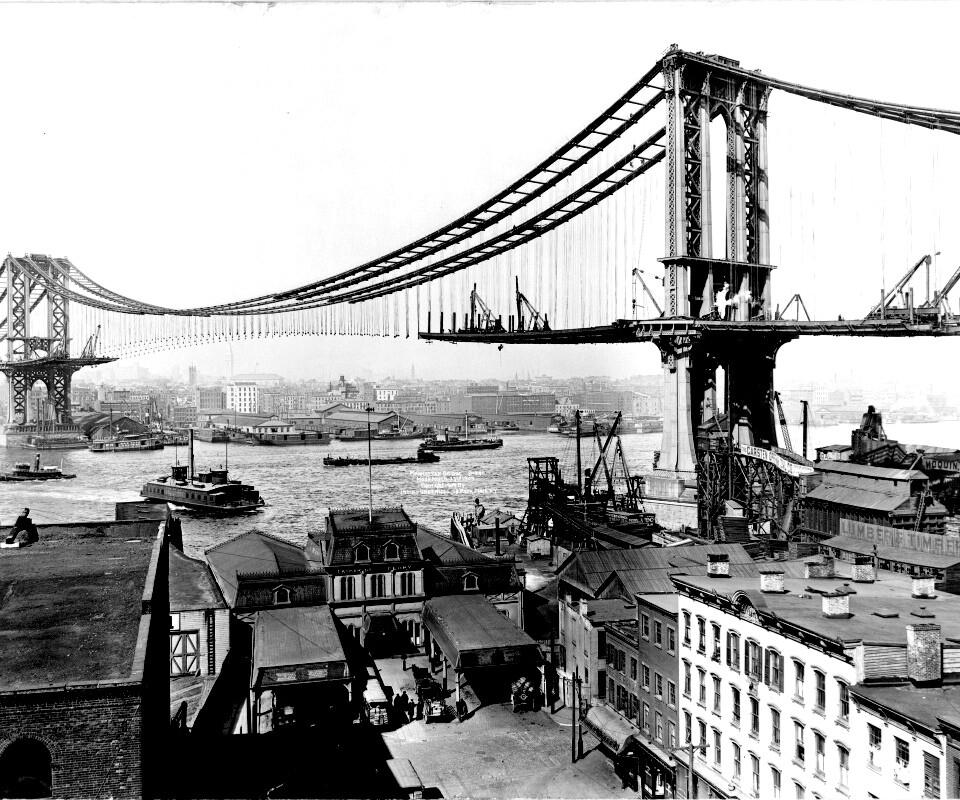 Постройка моста обои