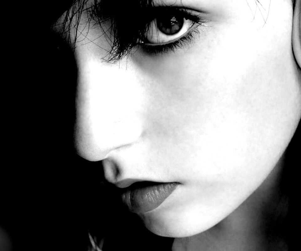 Наушники и девушка обои