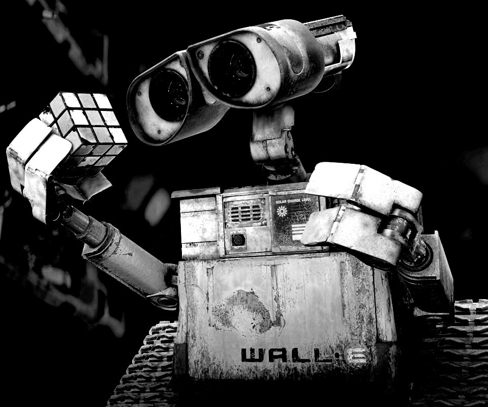 Валли и кубик Рубика обои