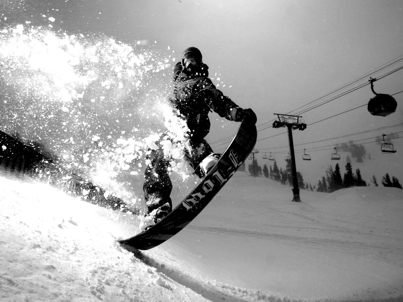 Сноубордист обои