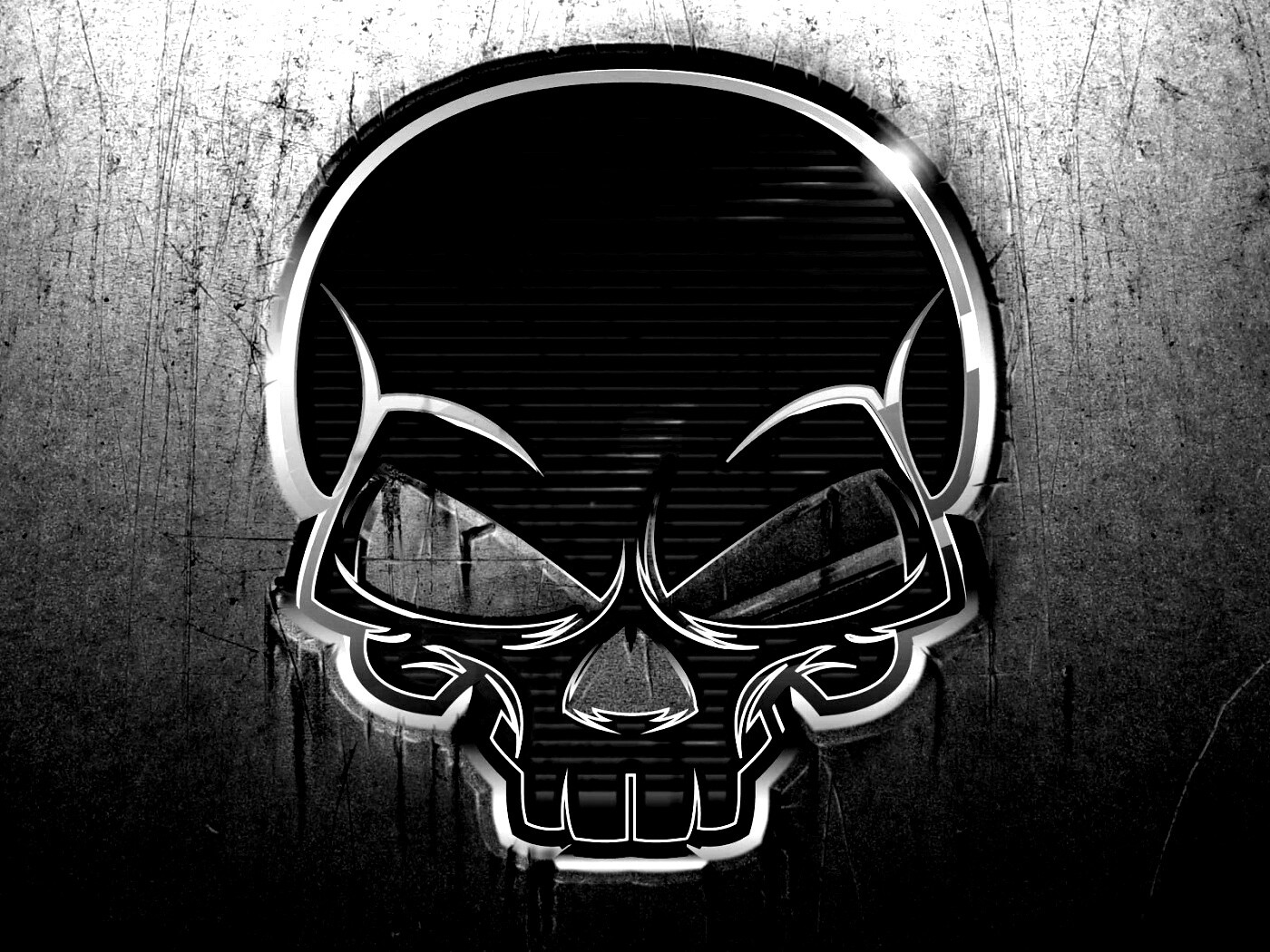 Красный череп лого обои