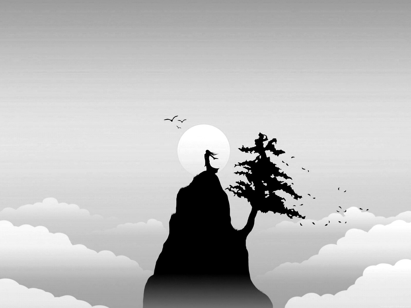 Одна на вершине обои