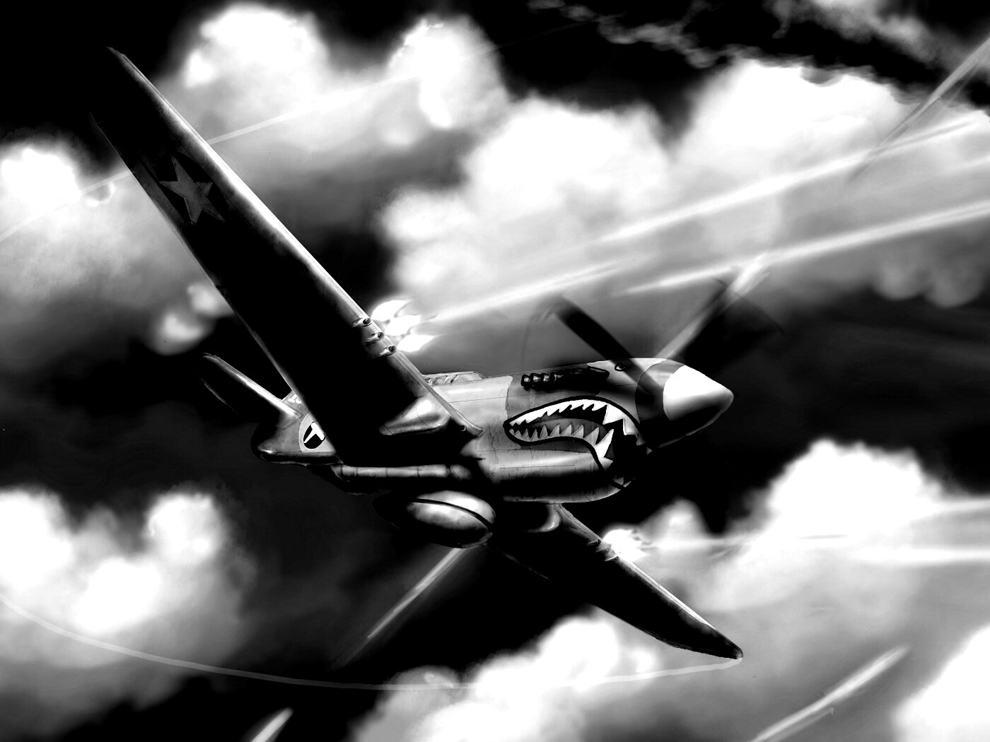 Истребитель акула обои