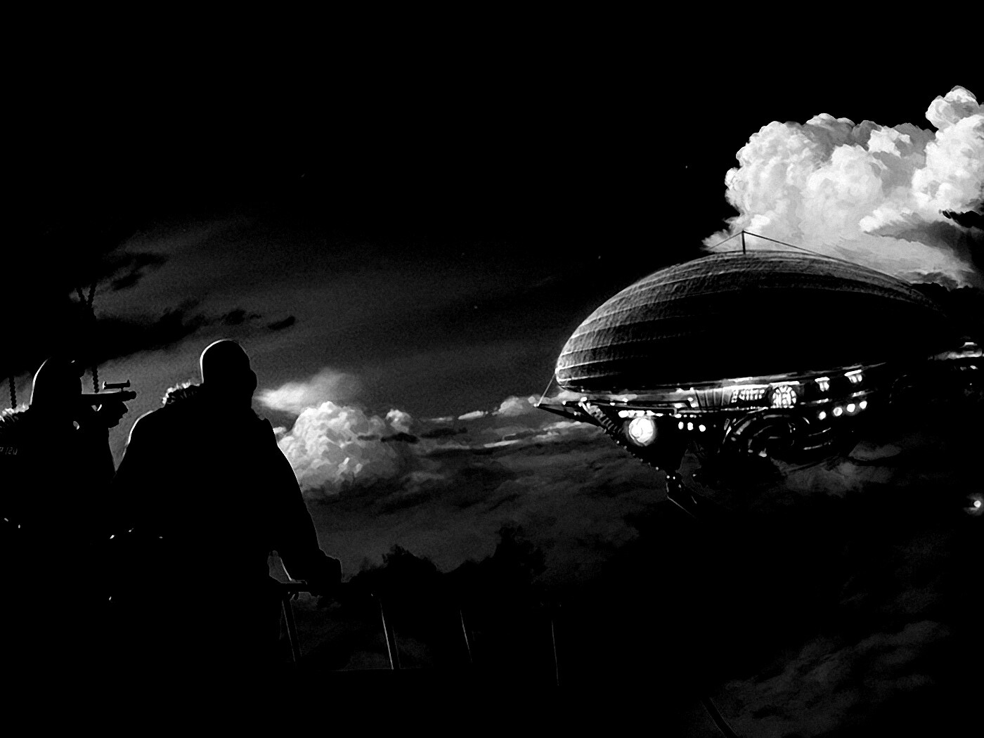 Инопланетный дирижабль обои