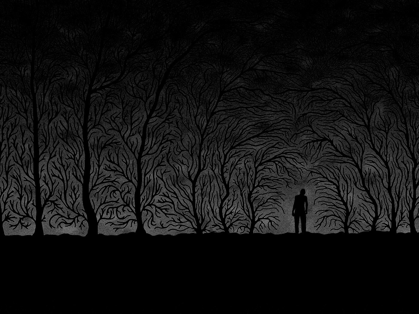 Смыкающиеся деревья обои