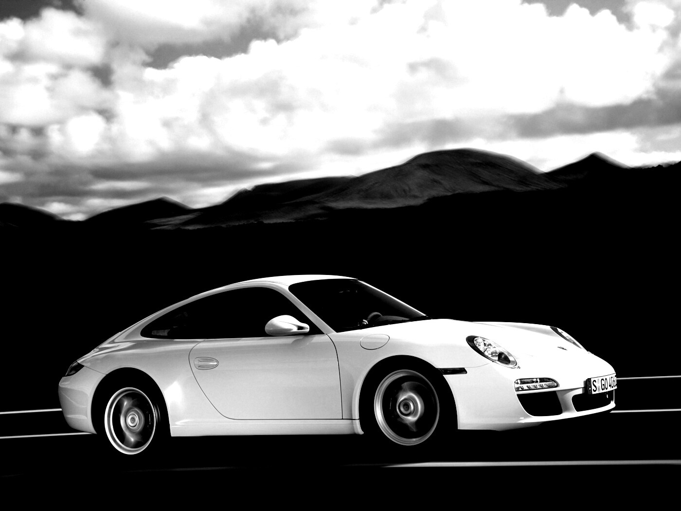 Белый порш обои