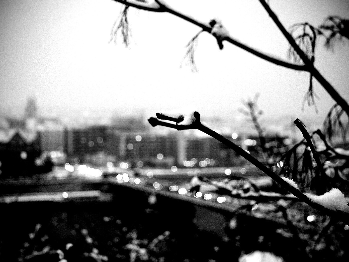 Зима в городе обои