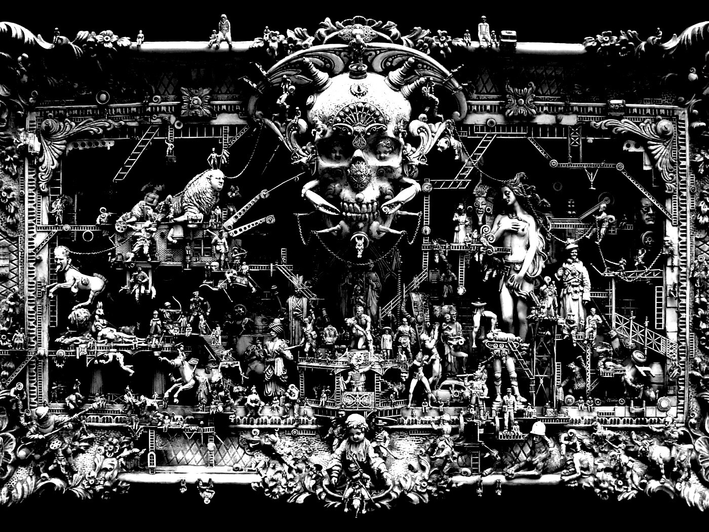 Адская скульптура обои