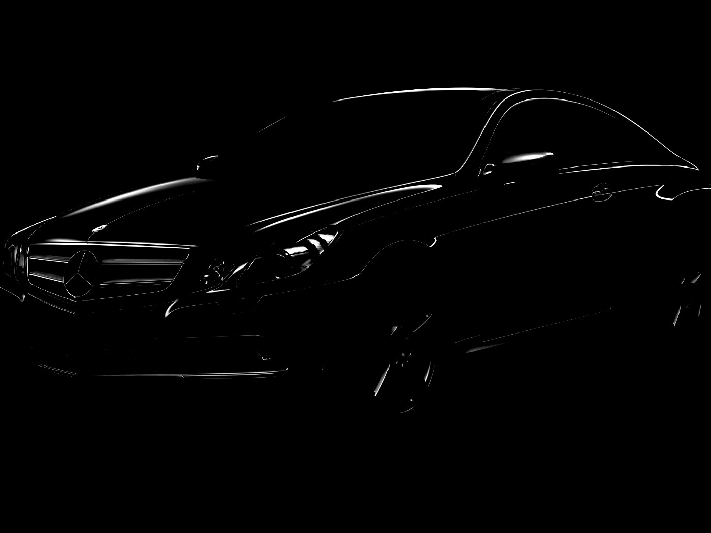 Черный Мерседес обои
