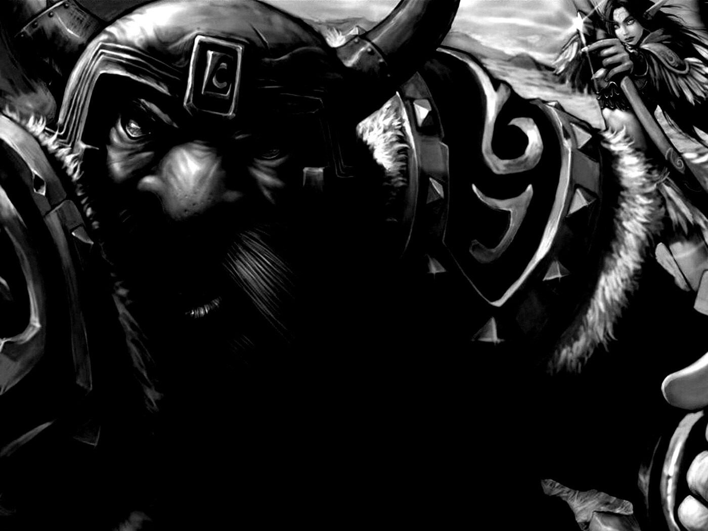 Гном убегающий от ночной эльфийки обои