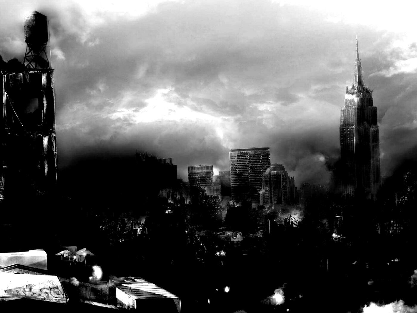 Город после ядерного взрыва обои