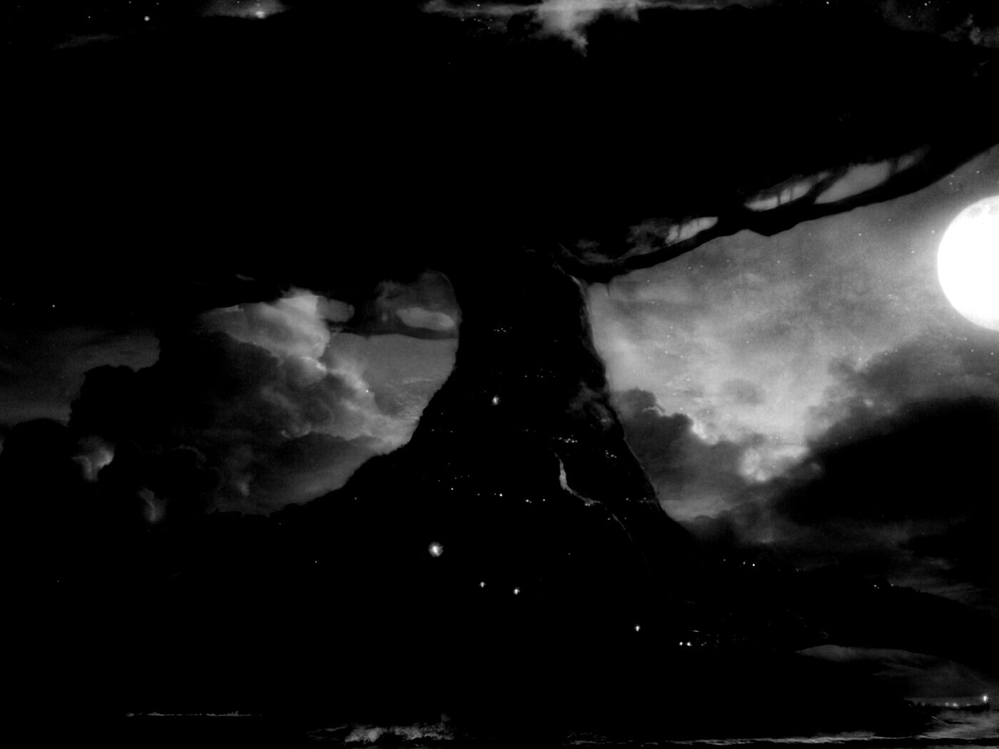 Дерево-город обои