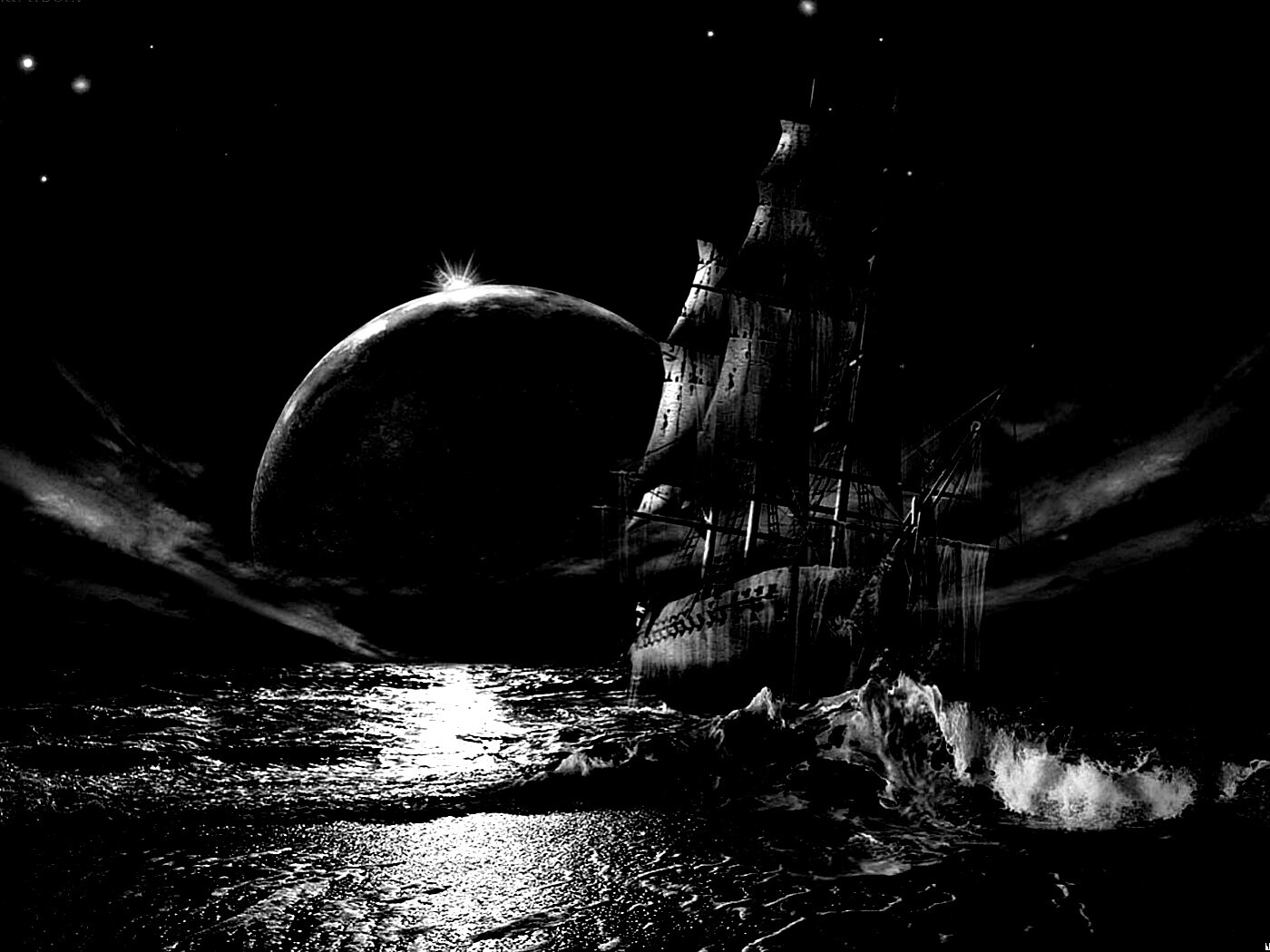 Корабль призрак обои