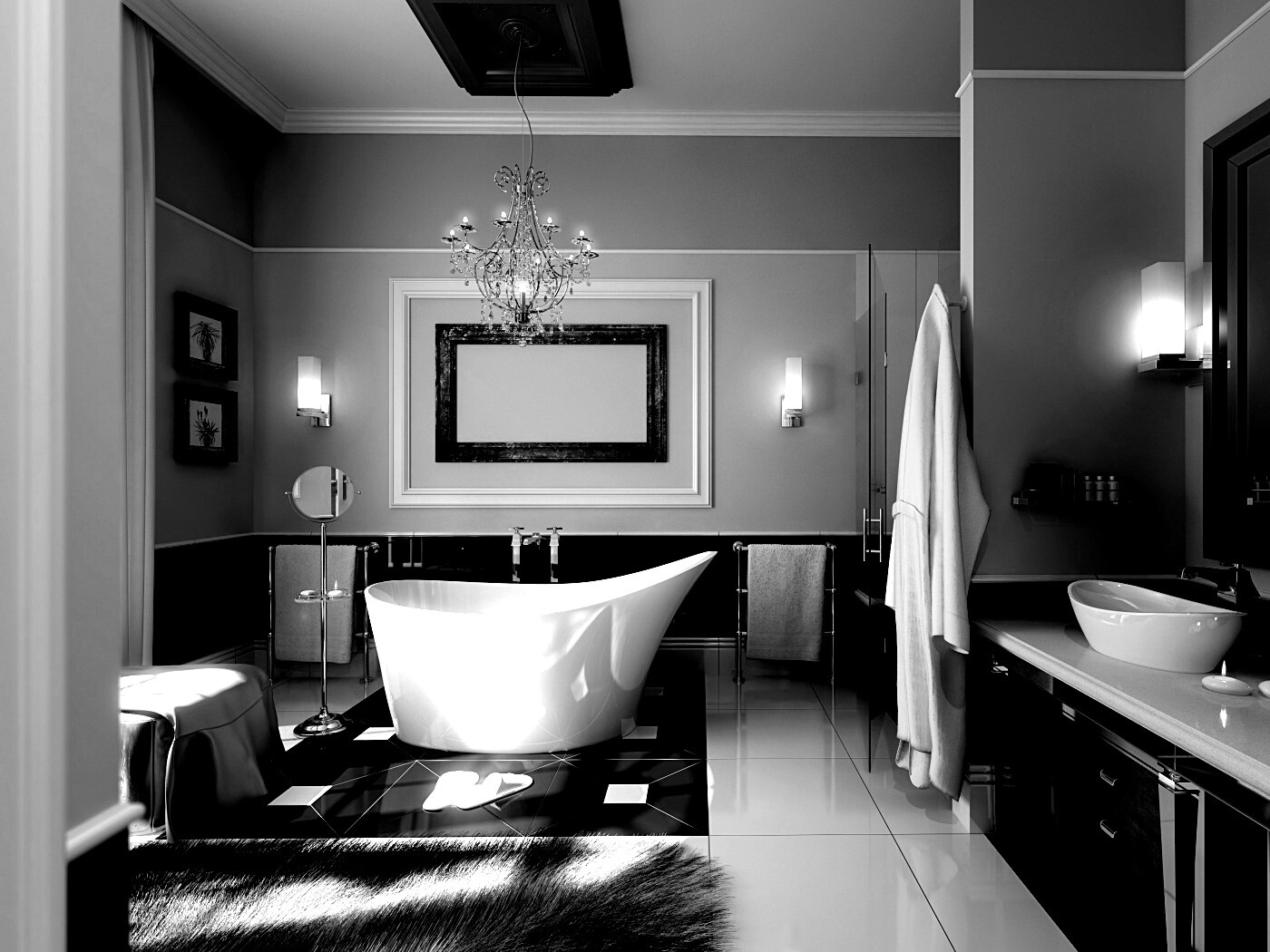 Современная ванна обои