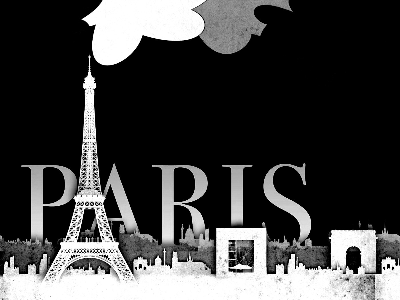 Париж в стиле декупажа обои