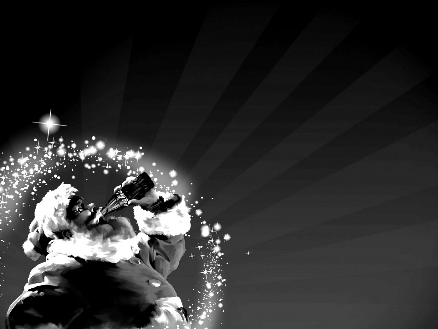 Санта Клаус с кока-колой обои