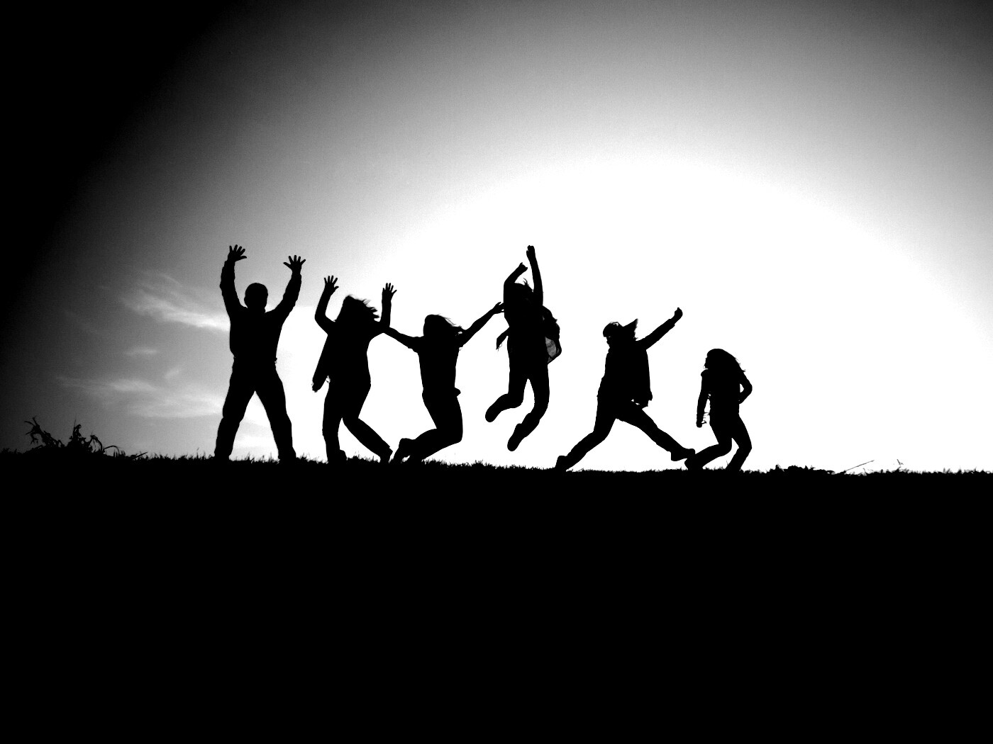 Силуэты людей обои