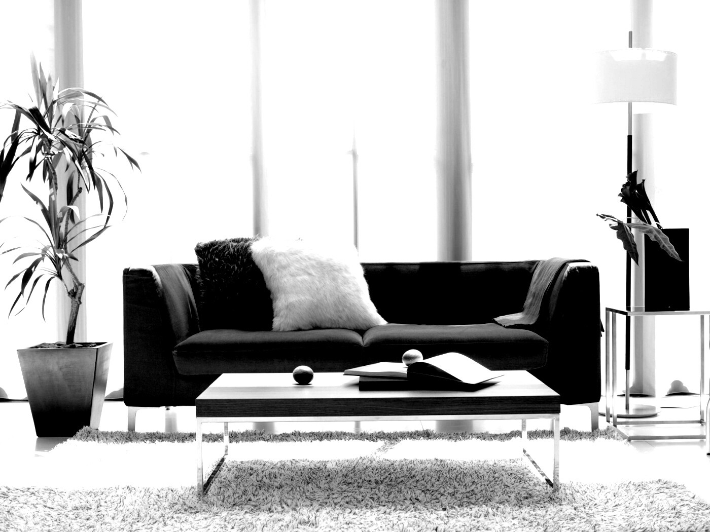 Гостиная с интересным дизайном обои