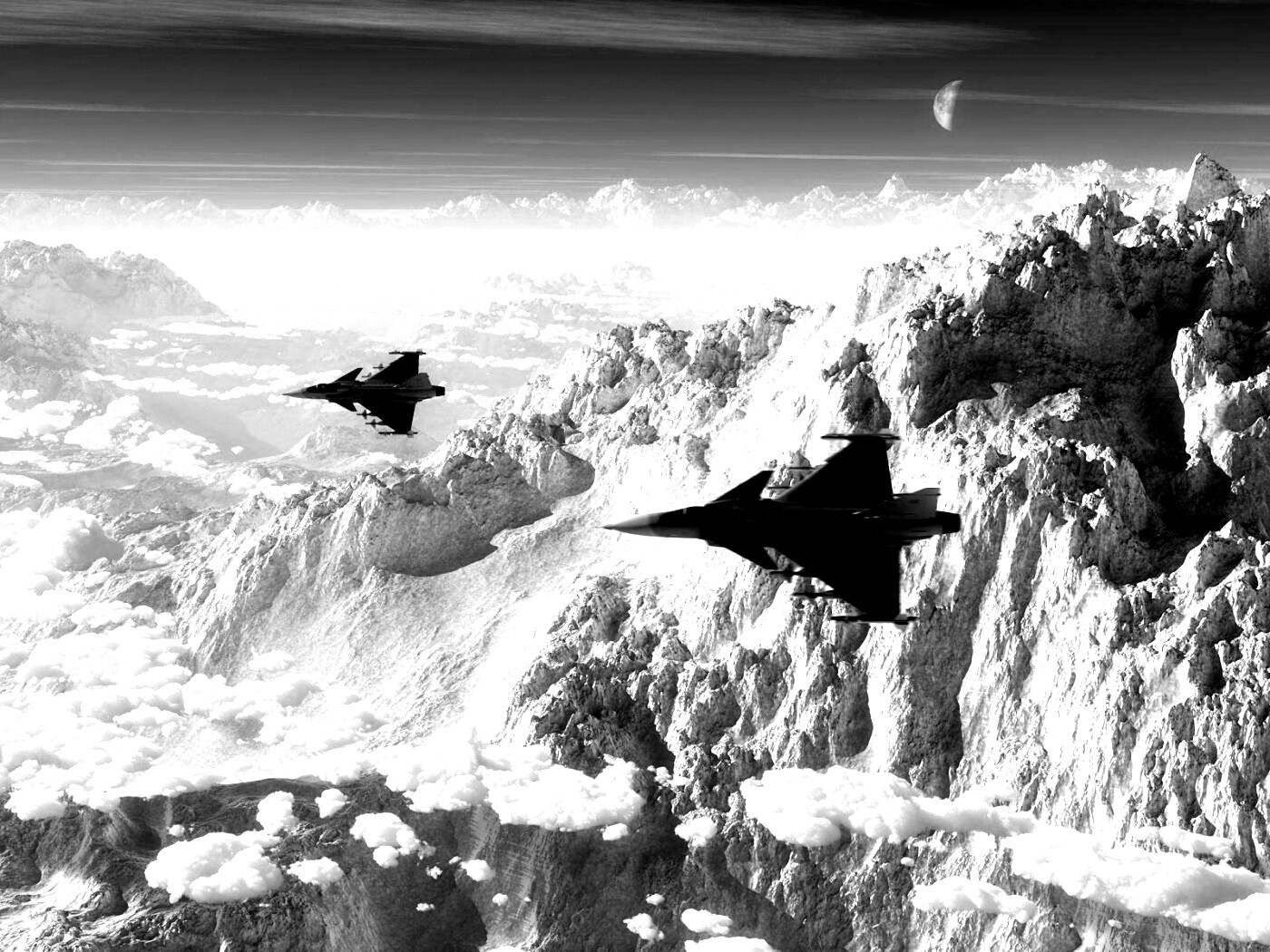 Самолёты в горах обои