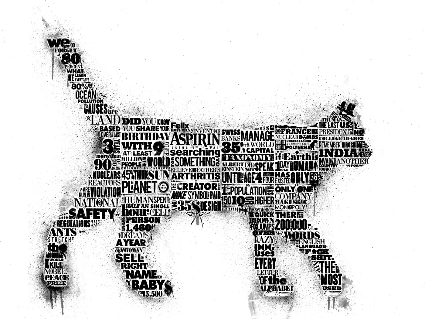 Кот - газета обои