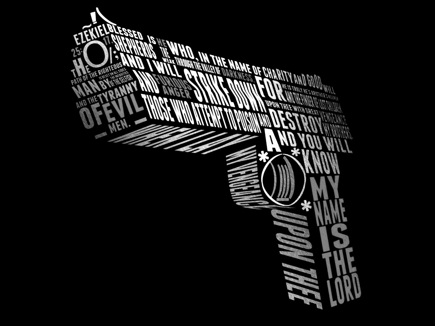 Пистолет из слов обои