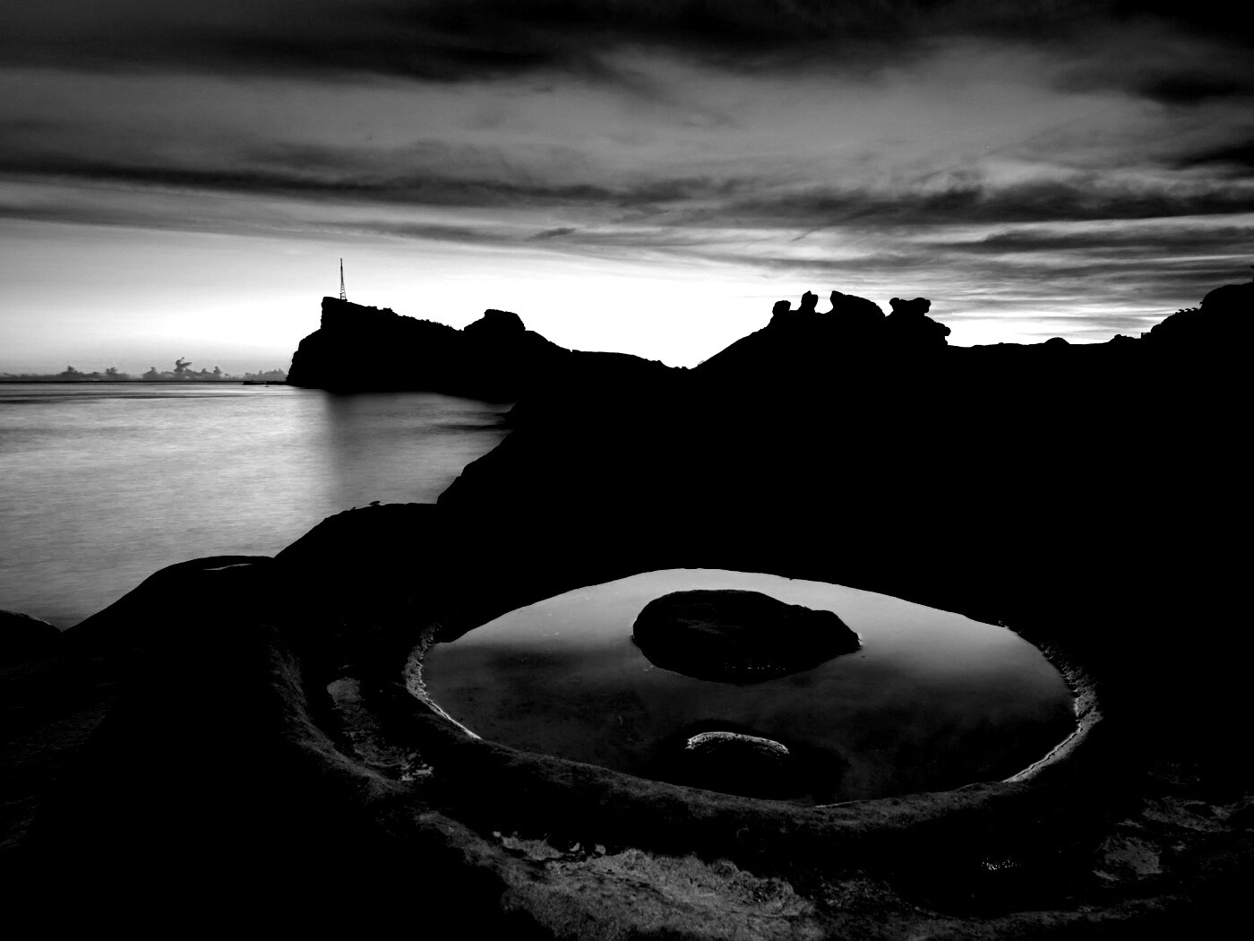 Закат на побережье обои