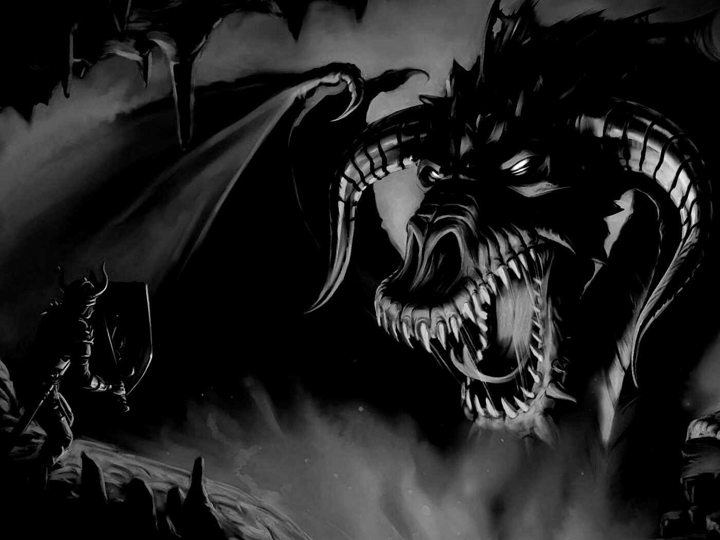 Рыцарь против дракона обои