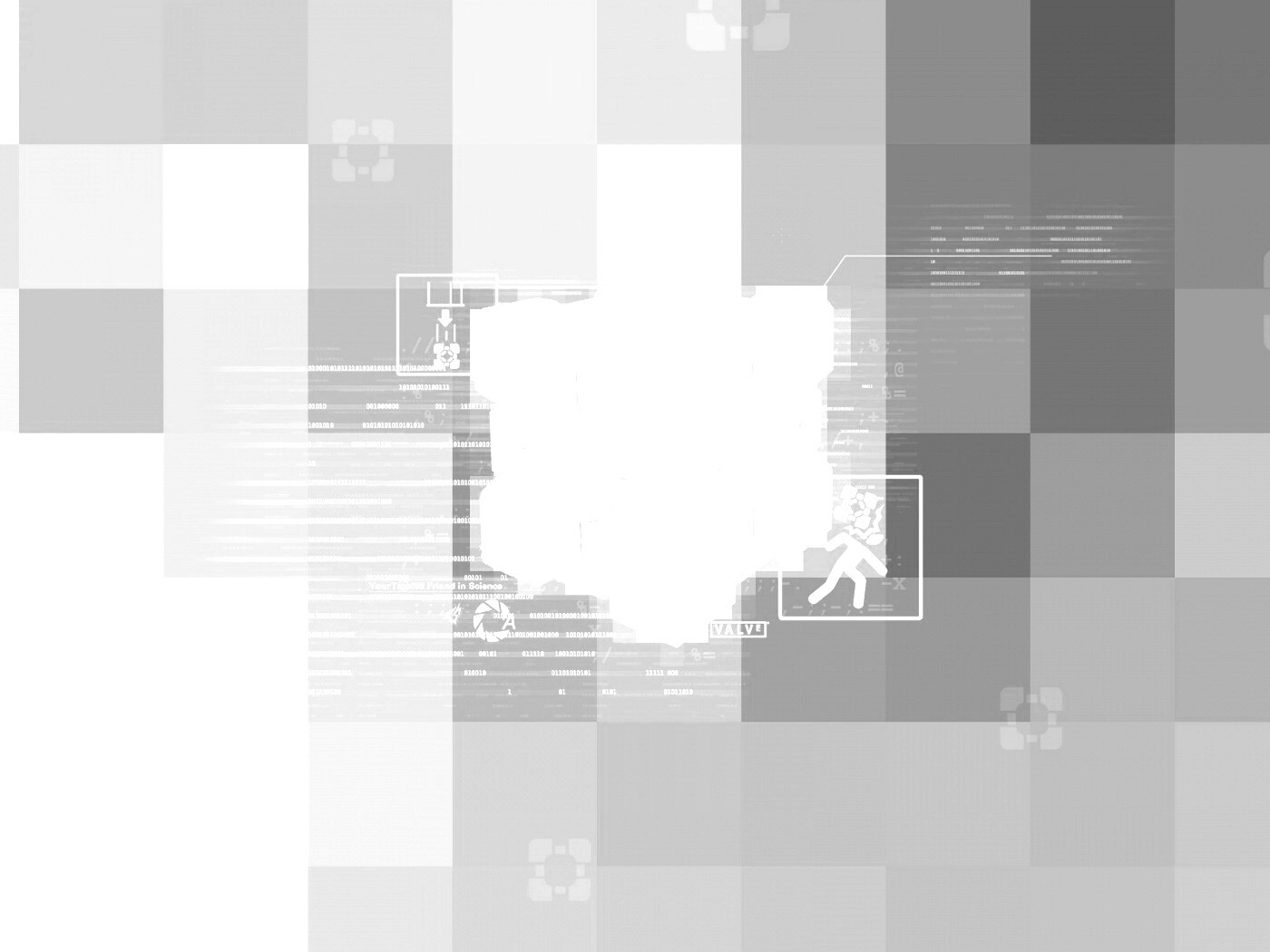 Высокотехнологичный куб из Портал обои