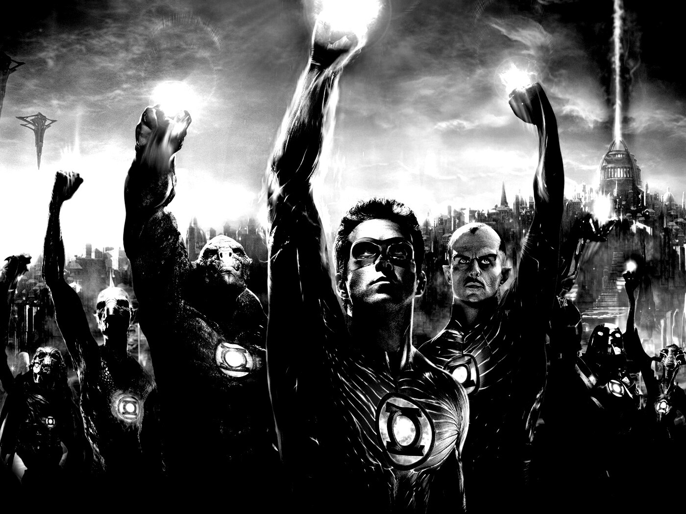 Зеленый фонарь обои