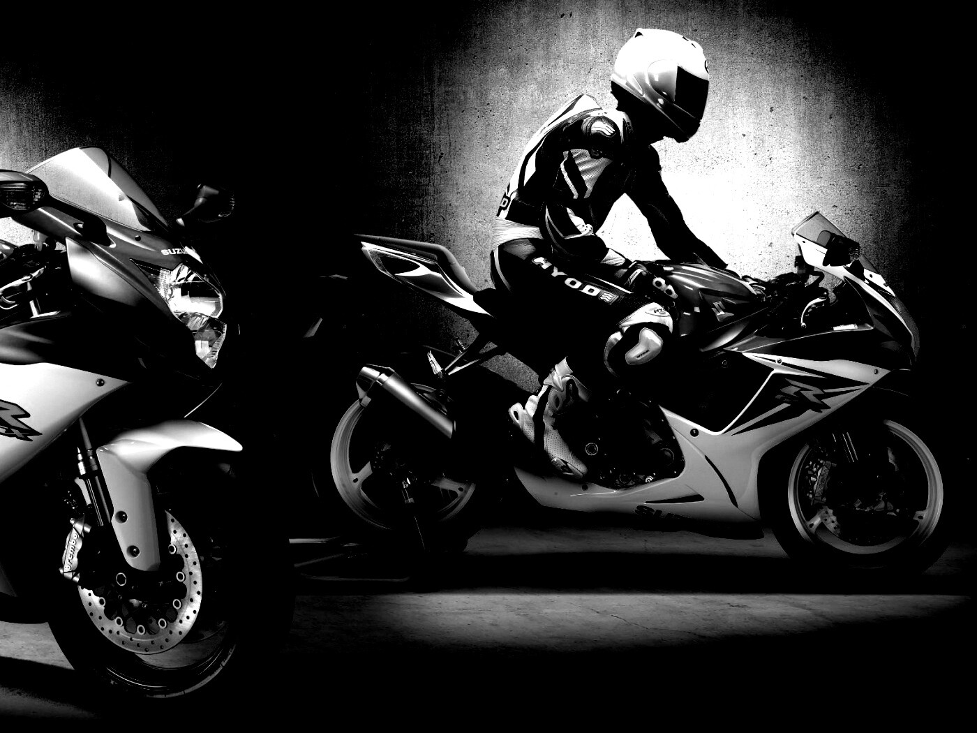 Suzuki и мотоциклист обои