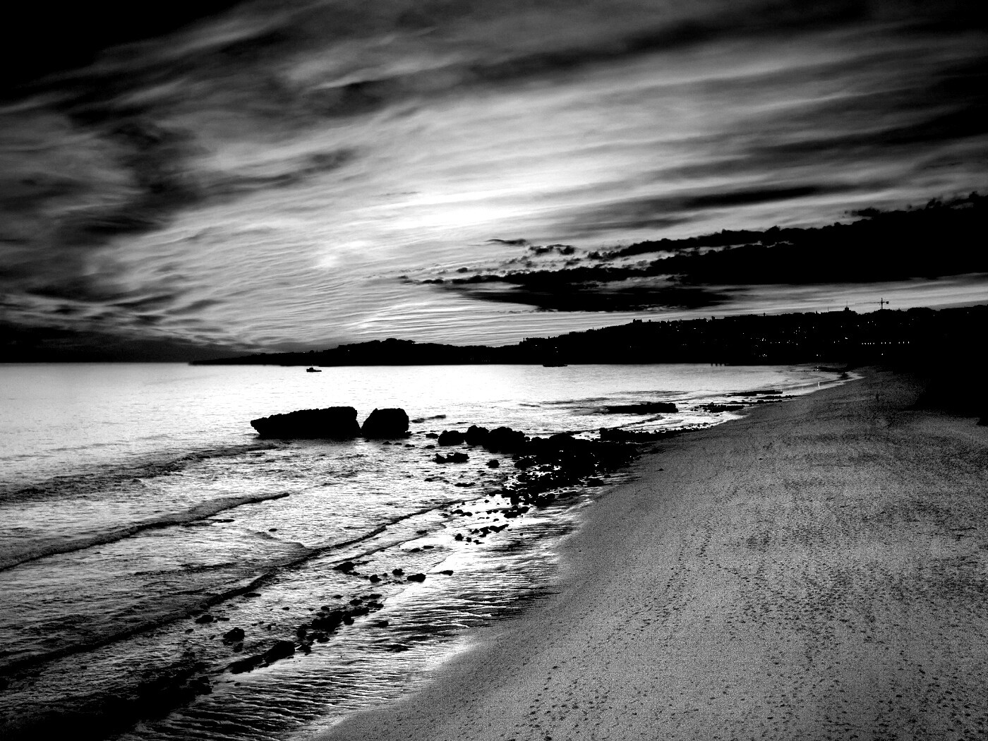 Бесподобный закат на море обои