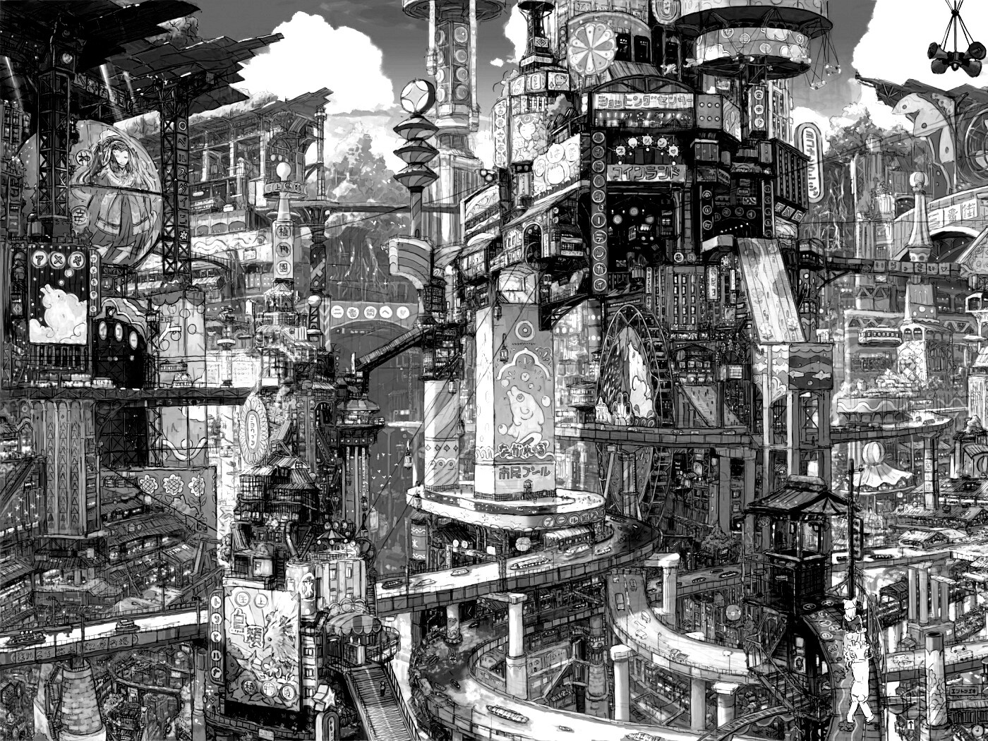 Город будущего обои