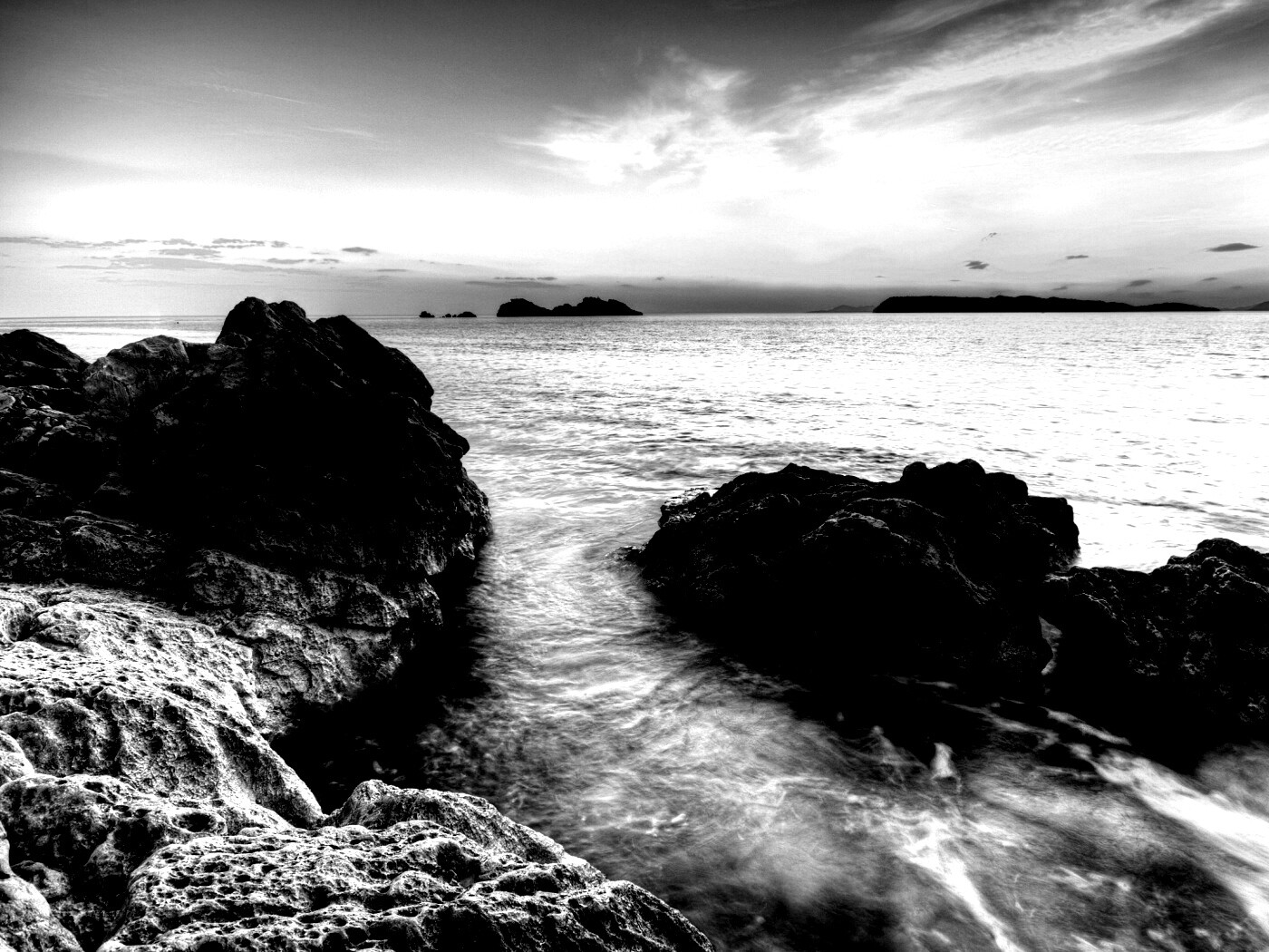 Закат на море обои